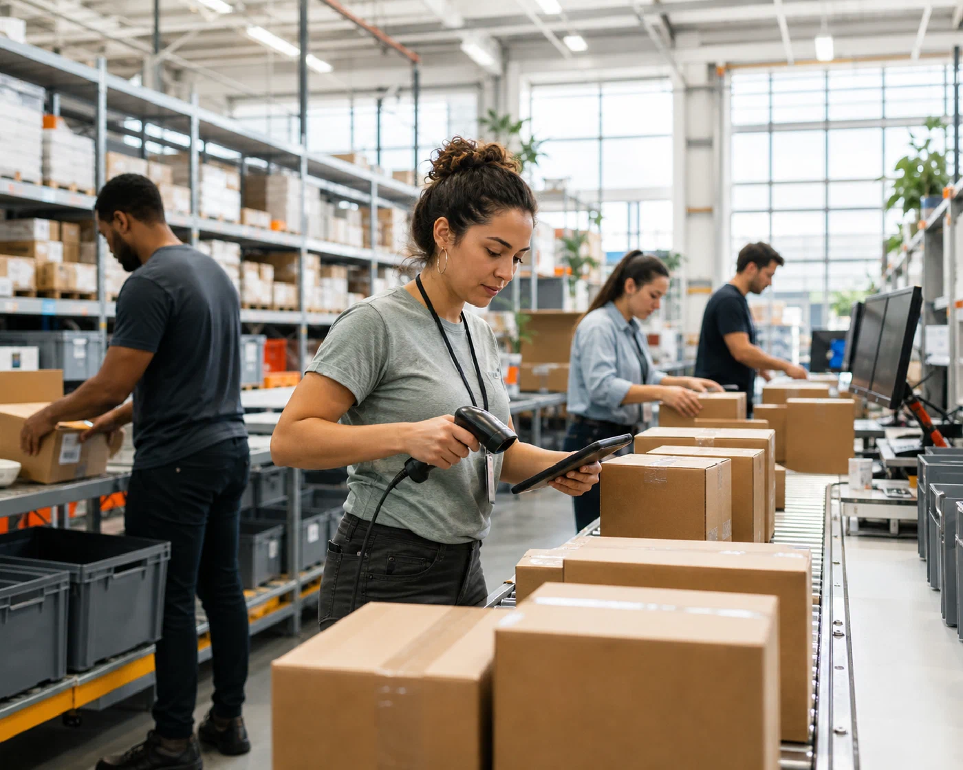 E-commerce fulfillment team processing a growing volume of customer orders