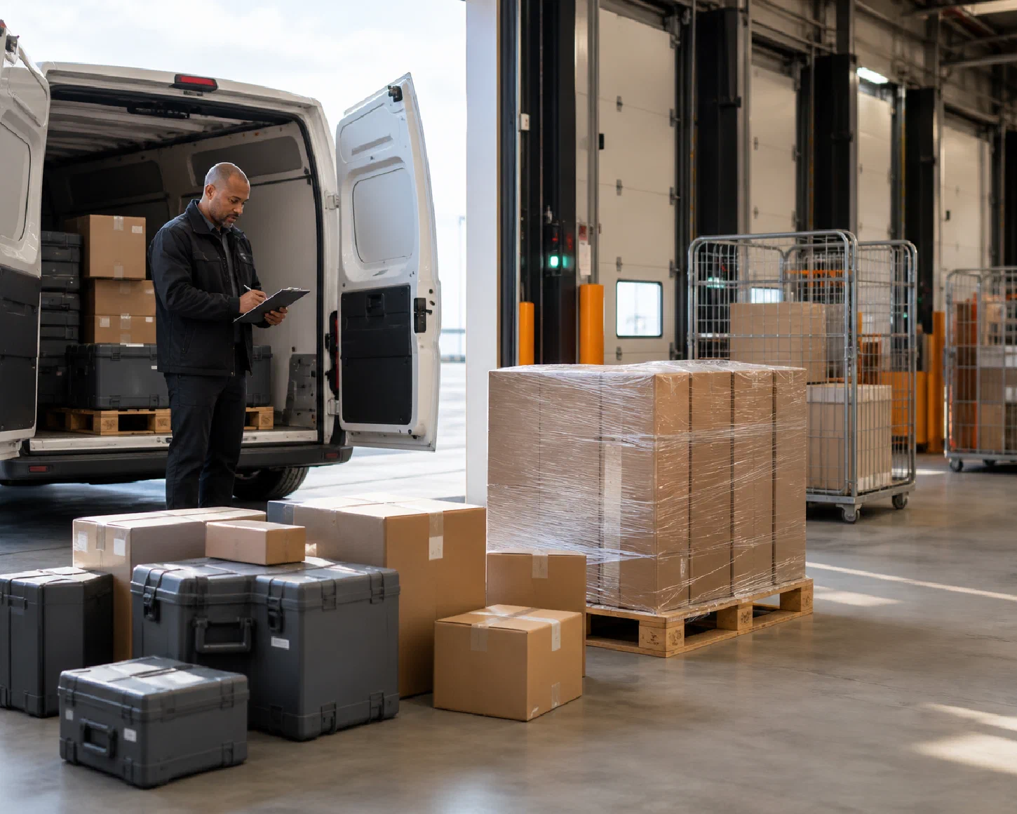 Parcel, case and pallet healthcare shipments prepared for carrier distribution