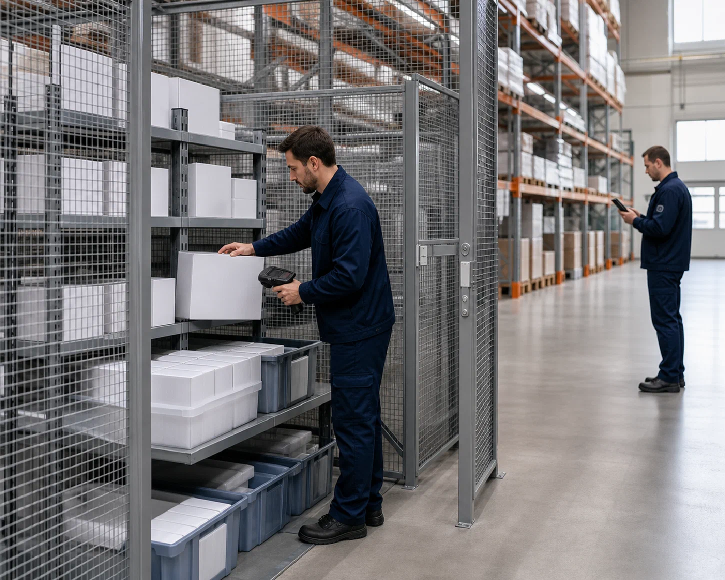Identified healthcare inventory being moved into a separated hold area